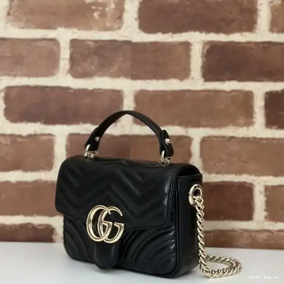 Firstbag ru Marmont top GUCCI mini handle bag-17*13*6CM GG 0707